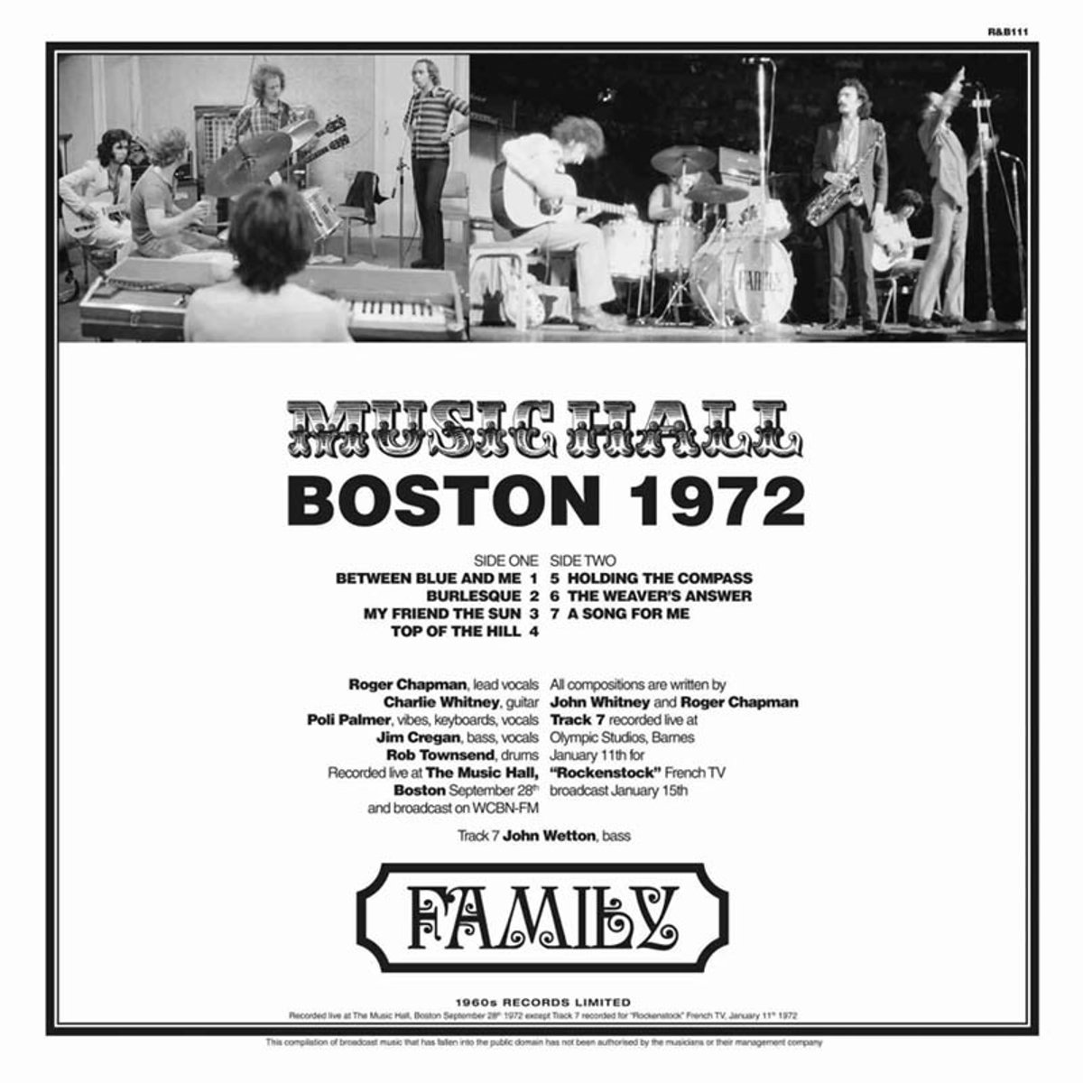 Family - Music Hall Boston 1972 (LP)