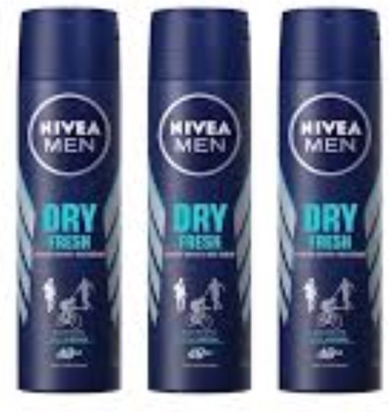 NIVEA MEN Deo Spray Dry Fresh Voordeelverpakking 3 x 150 ml