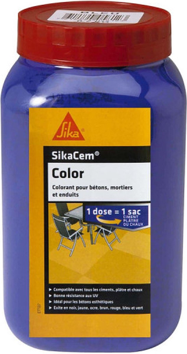 SIKA SikaCem Kleurpoeder voor cement, kalk en gips - Blauw - 700g