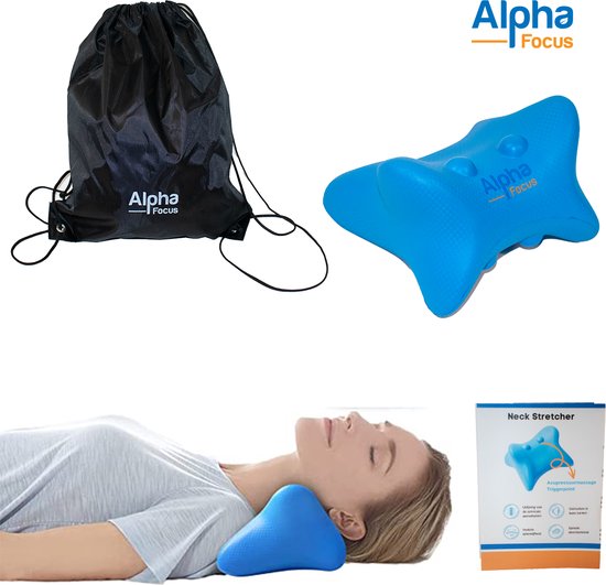 Foto: Alpha focus nekstretcher massagekussen voor nekpijn nekmassage apparaat nekkussen nek stretcher voor nek en rugklachten 