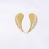 MeYuKu- Sieraden- 14 karaat gouden oorbellen- Engel vleugels