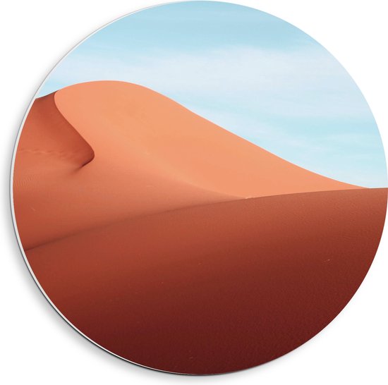 WallClassics - PVC Schuimplaat Muurcirkel - Zand Heuvels in de Woestijn - 40x40 cm Foto op Muurcirkel (met ophangsysteem)