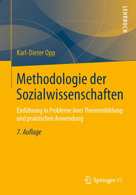 Methodologie der Sozialwissenschaften - cover