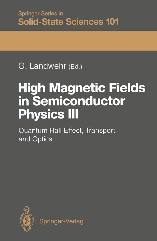 High Magnetic Fields in Semiconductor Physics III - cover
