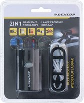 Dunlop Helmlamp - Oplaadbaar Incl. Kabel - Rood/ Wit Licht - 3 Kleurmodi - Eevoudige Montage
