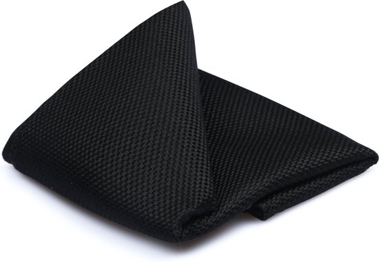 Zijde Pochet Zwart - Suitable - Pochette – Heren - Unisex - 25x25 cm - Zijde | Geschenkverpakking