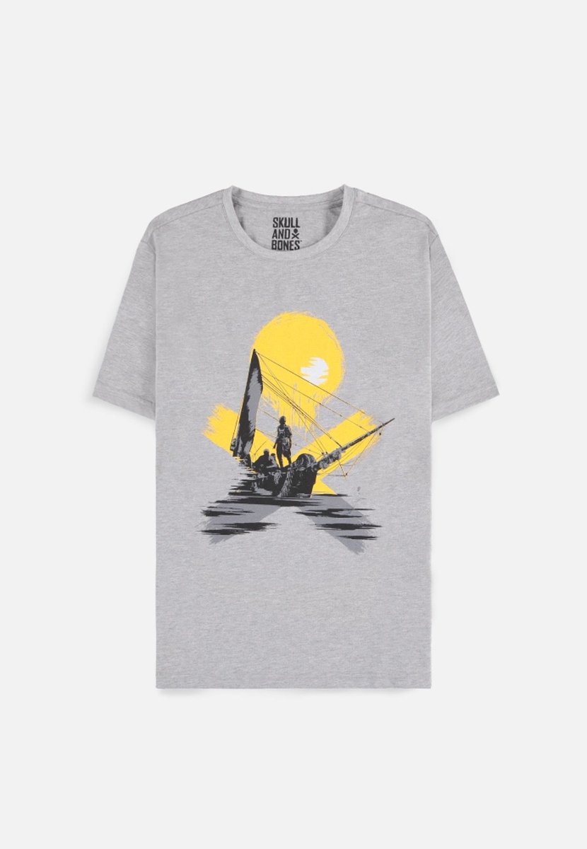 Skull And Bones - Lost At Sea Heren T-shirt - M - Grijs