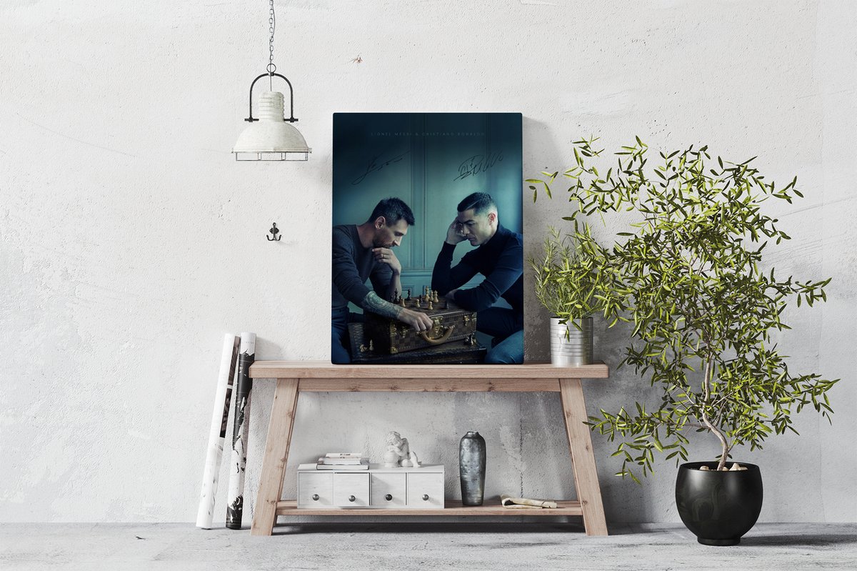 DSGFR – Impression sur toile de football avec Lionel Messi et Cristiano  Ronaldo, décoration murale moderne pour salon, chambre à coucher (60 x 90  cm) : : Cuisine et Maison