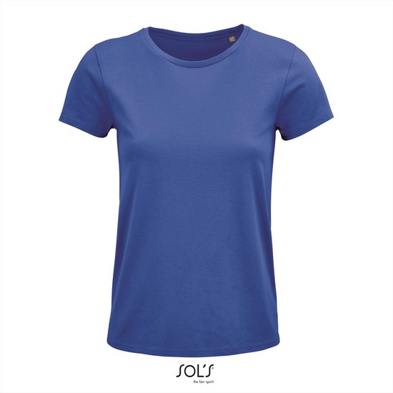 SOL'S - Crusader T-shirt dames - Blauw - 100% Biologisch katoen - 3XL
