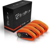 SafeStrap spanbanden met ratel - draagvermogen 1600 kg - uiterst robuuste spanbanden - 4 stuks spanbanden van 4 m - volgens EN 12195-2 - oranje