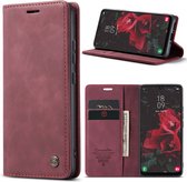 CaseMe - Telefoonhoesje geschikt voor Samsung Galaxy A34 5G - Wallet Book Case - Rood