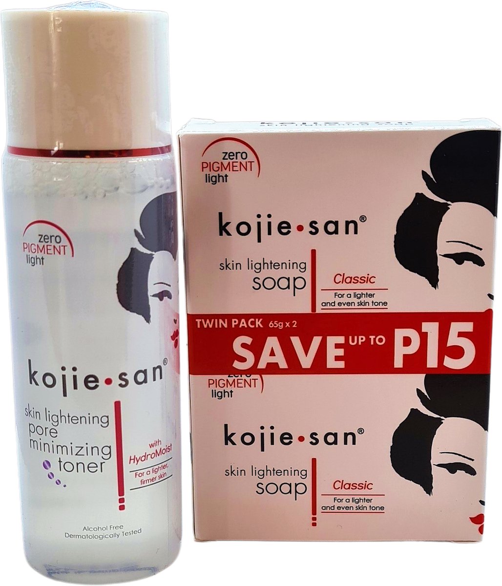 Kojie San Skin Whitening zeep + Skin Whitening Pore Minimizing toner