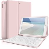 Mobiq - geschikt voor iPad Air (2022 / 2020) Hoes met Toetsenbord - roze