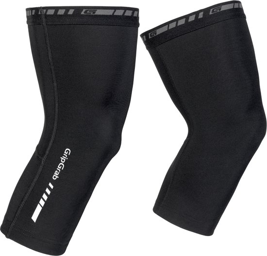 GripGrab - Classic Thermal Knee Warmers Lente Herfst Fiets Kniestukken Kniewarmers - Zwart - Unisex - Maat L