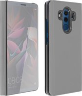 Clear View Convient pour Huawei Mate 10 Pro Cover Mirror Cover Video Support argent