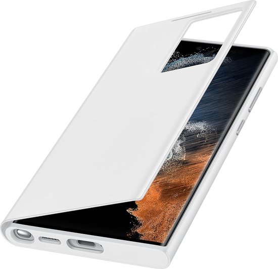 Samsung Galaxy S22 Ultra Clear View Cover White | bol.com