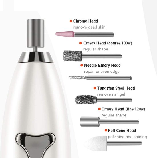 Ponceuse Ongles Enfants 6 Tampons Lime à Ongles Électrique Easy@Home | Soin Ongles Bébé Et Enfant | Kit 2 En 1 Coupe Ongle Bebe