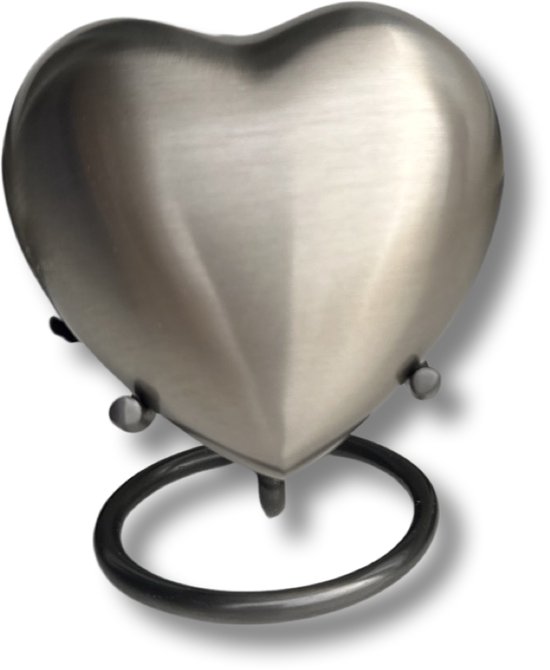 Dutch Duvall | Mini urn hart | Messing mini urn | zilverkleurige urn | Urn | Mini urn | Crematie urn | Hartjes urn | Urnen | uitvaart | Hart