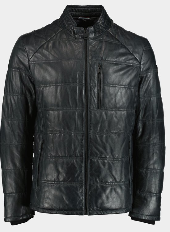 Donders Jas Leather Jacket 52302 Blue Night Mannen Maat - 54