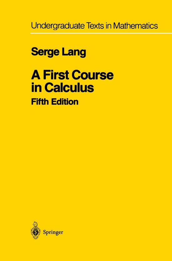 A First Course in Calculus - cover