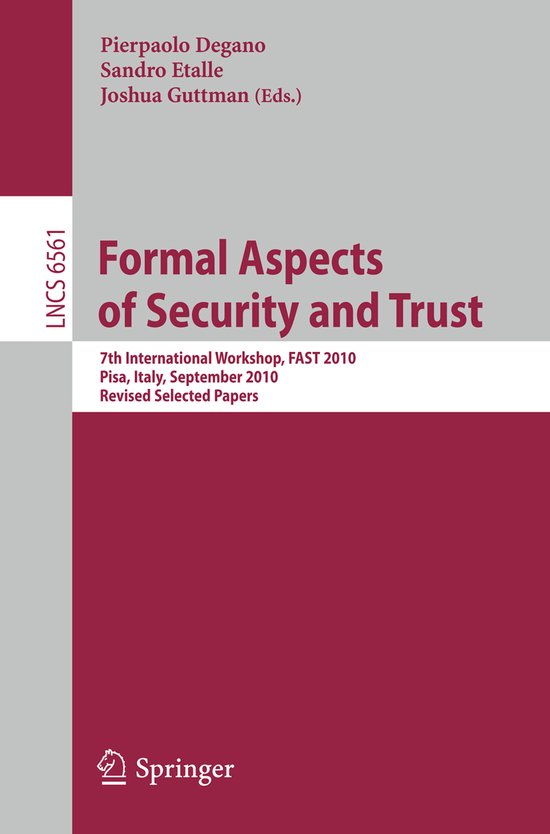 Formal Aspects of Security and Trust - cover