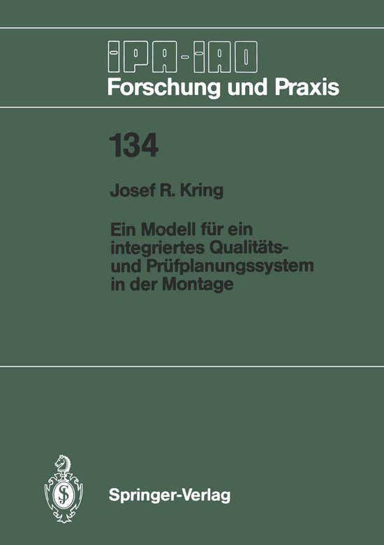 Ein Modell für ein integriertes Qualitäts- und Prüfplanun ... - cover