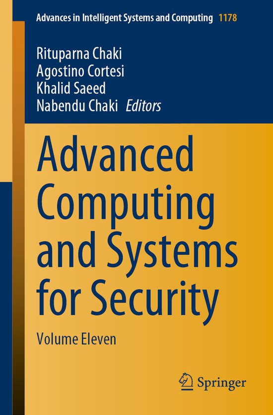 Advanced Computing and Systems for Security - cover