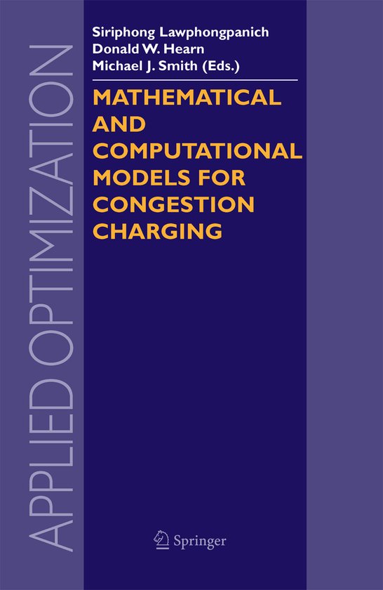 Mathematical and Computational Models for Congestion Chargin ... - cover
