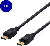 Deltaco DP-1020D DisplayPort Kabel - 4K UHD - DP 1.2 - 2 meter - Zwart