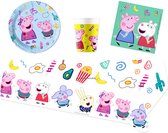 Peppa Pig - Paquet de fête - Articles de fête - Fête d'enfants - 8 Enfants - Nappe - Gobelets - Serviettes - Assiettes