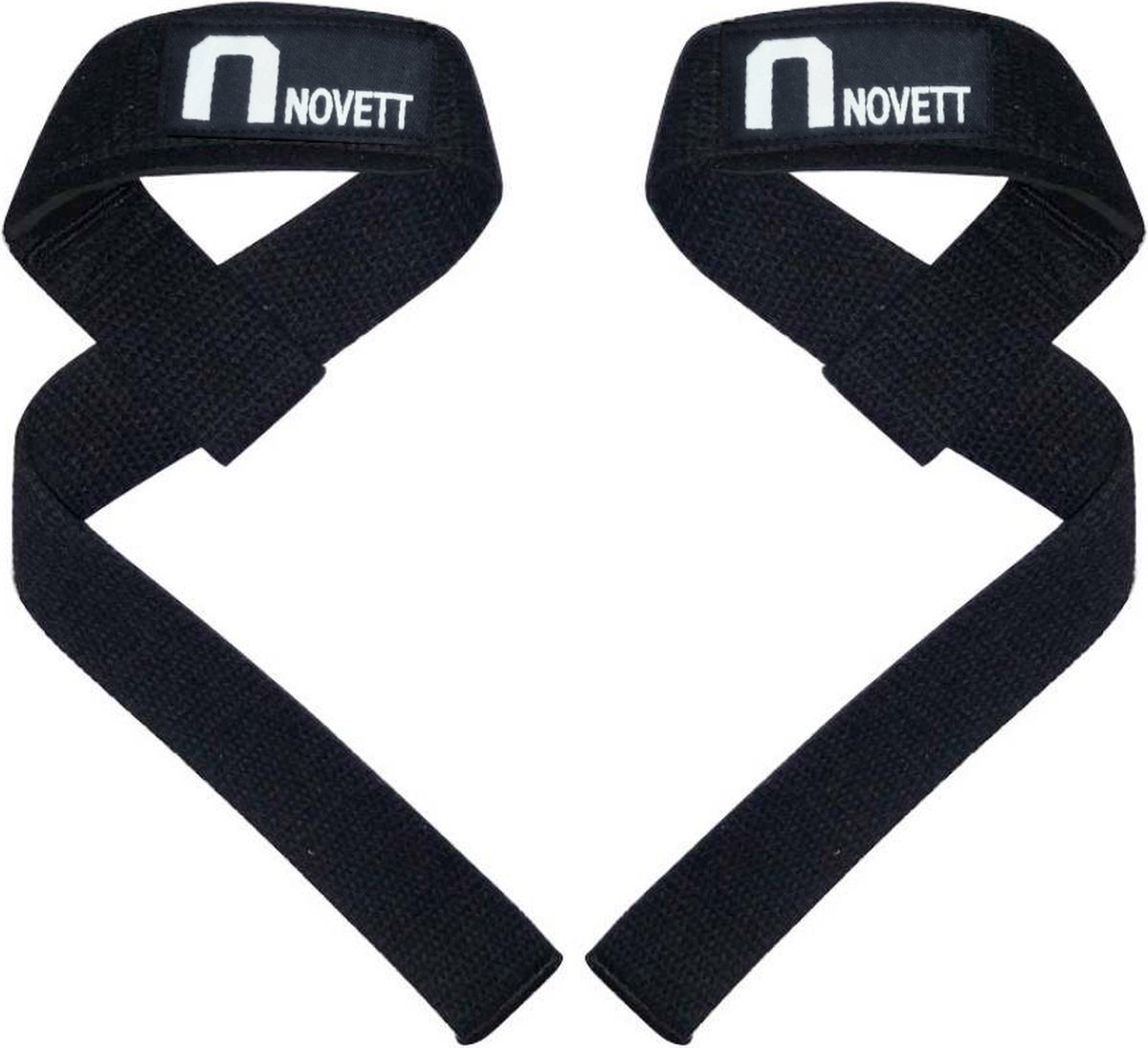Novett Lifting Straps Zwart – Krachttraining Accessoires – Powerlifting – met Padding - Unisex- voor mannen en vrouwen – gym accessoires - Deadlift