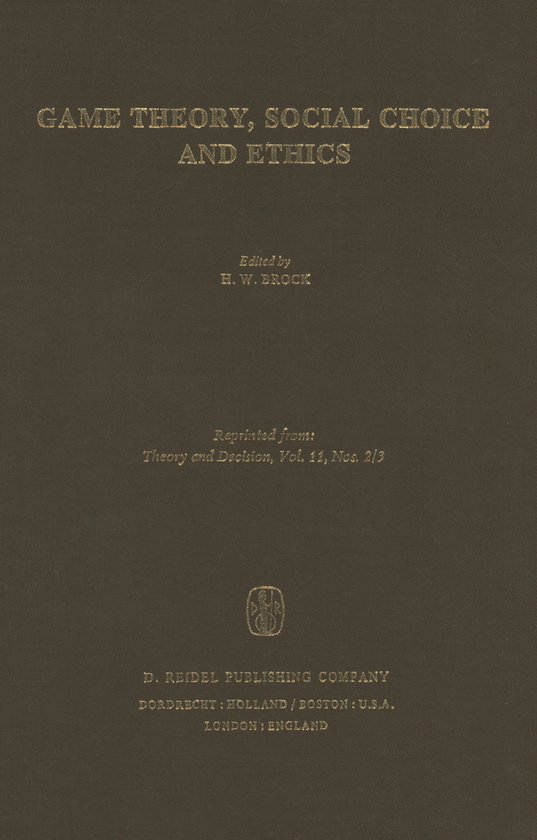 Game Theory, Social Choice and Ethics - cover