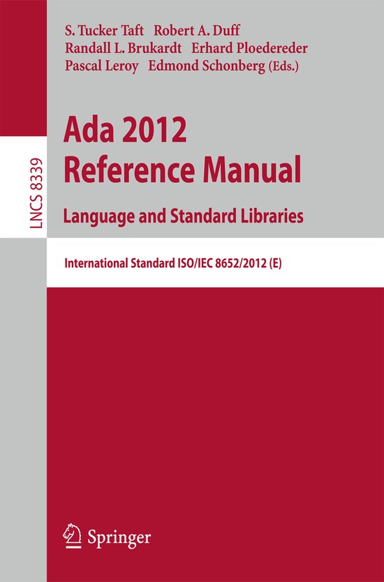 Ada 2012 Reference Manual. Language and Standard Libraries - cover