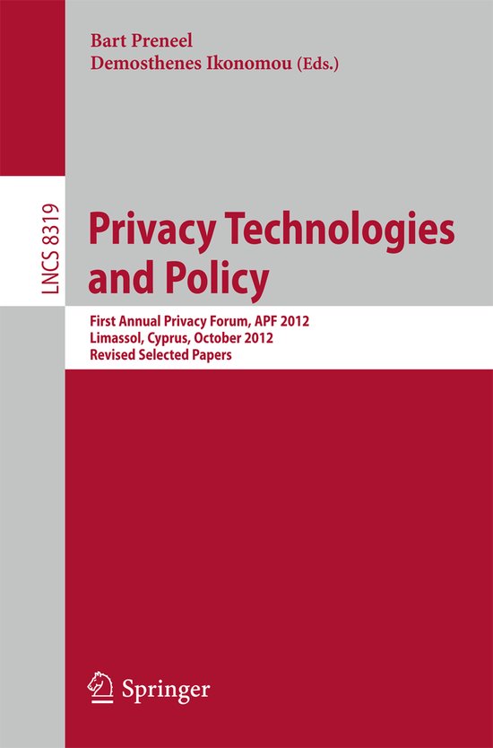 Privacy Technologies and Policy - cover