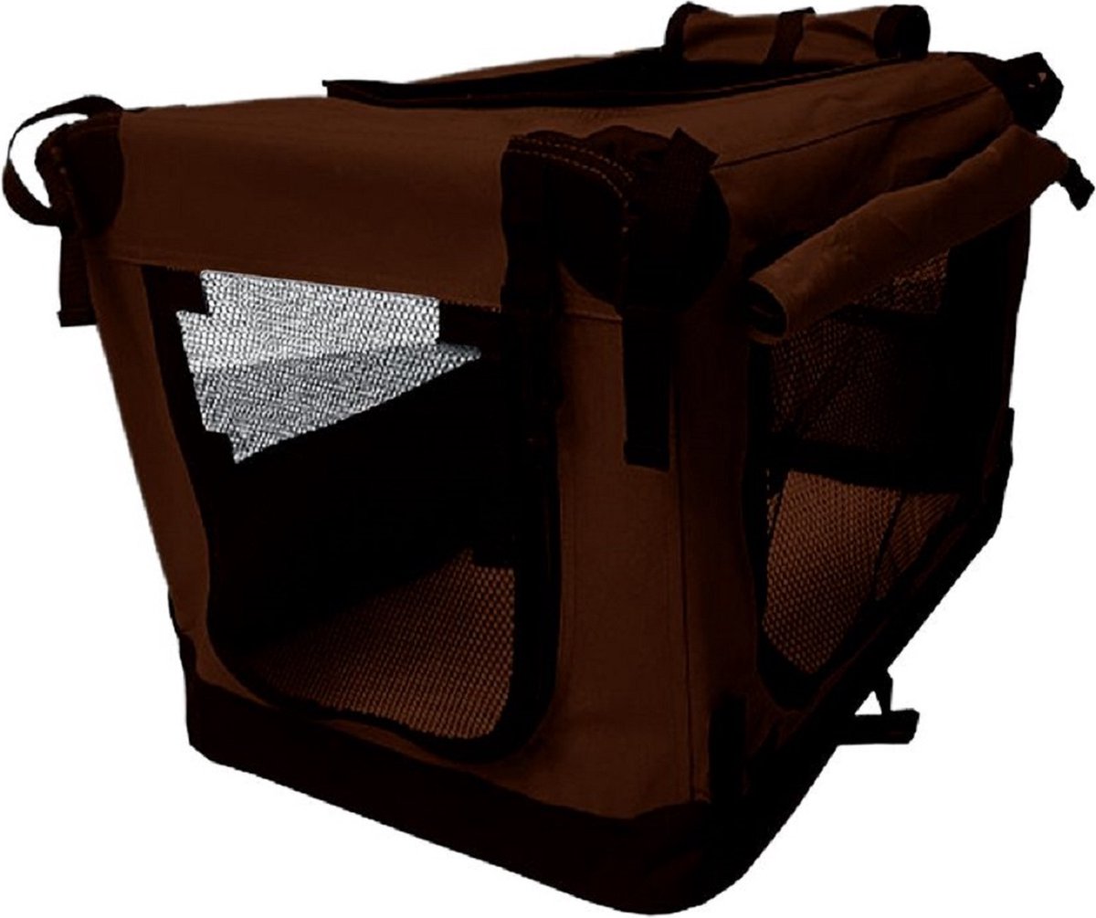 Bol.com Topmast Nylon Bench Premium - Softcrate - Stoffen Vouwbench - Bruin - 60 x 42 x 42 cm- S aanbieding
