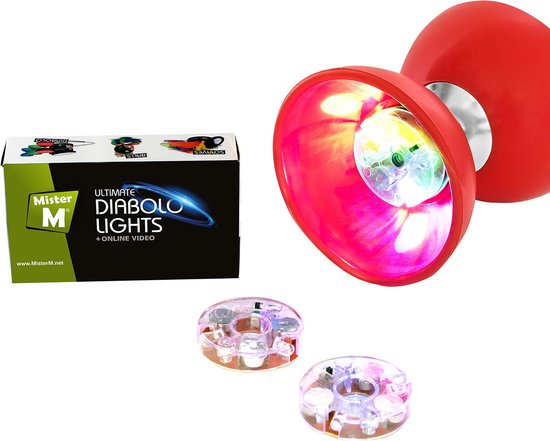 Mister M® - 2 LED-lampjes - Voor diabolo - Online video's om jongleren te leren