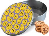 Boîte à biscuits Smileys Round - Boîte de conservation 15x15x5 cm