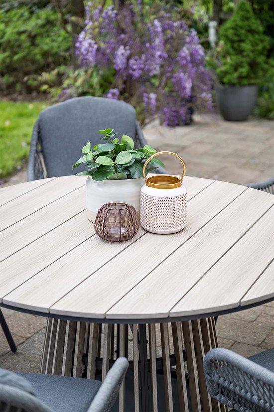 Banc de jardin en polywood et aluminium - bois clair (3 p