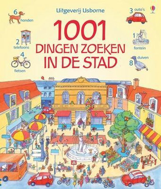 Cover van het boek '1001 dingen zoeken in de stad' van Anna Milbourne