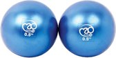 MADFitness - Gewichtballen - 2 x 0,5 Kg - PVC - Diameter 12 cm - Blauw
