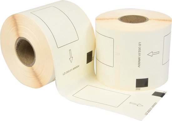 BETCKEY - 20 Rollen DK-11202 Labels Compatibel met Brother, 62mm x 100mm, 6000 Labels, verzendlabels voor Brother QL-Labelprinters
