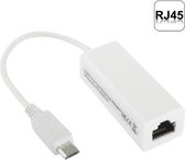 Snelle Micro-USB naar Ethernet adapter Wit / White tot 100MBs