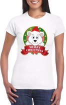 Foute Kerst shirt voor dames - ijsbeer - Merry Christmas M
