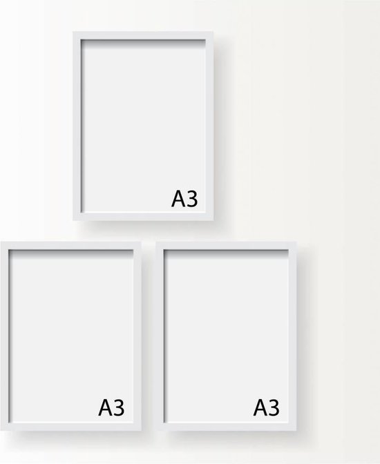 Vuiligheid lood Annoteren DesignClaud A3 Frame - Wissellijst - Fotolijst - Zwart of Wit | bol.com