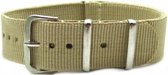 Premium Beige Nato strap 24mm - Horlogeband Beige