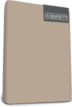 Dormisette Mako Jersey hoeslakens de luxe 70 x 220 cm taupe