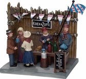 Gâteau et stand de boissons du village de Noël Elfstedentocht - 11,3 x 8,3 x 10,8 cm - Maison du village de Noël