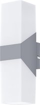 EGLO Roffia - Buitenverlichting - Wandlamp - 2 Lichts - LED - Zilver - Wit