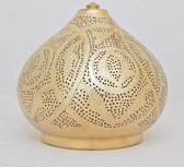 Nour Lifestyle Arabische tafellamp Narjas goudkleurig met Oosters patroon - maat S