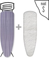 Strijkhoes met een Molton onderlegger - taupe/paars - maat S - complete set